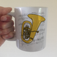 Tuba Music Notation Mug (Colour) - Gift For Tubaist - Tuba Teacher Mug - Brass Musician Gift