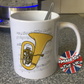 Tuba Music Notation Mug (Colour) - Gift For Tubaist - Tuba Teacher Mug - Brass Musician Gift