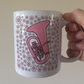 Tuba Floral Mug (Pink Flowers) - Female Tubaist - Brass Musician Gift For Girl