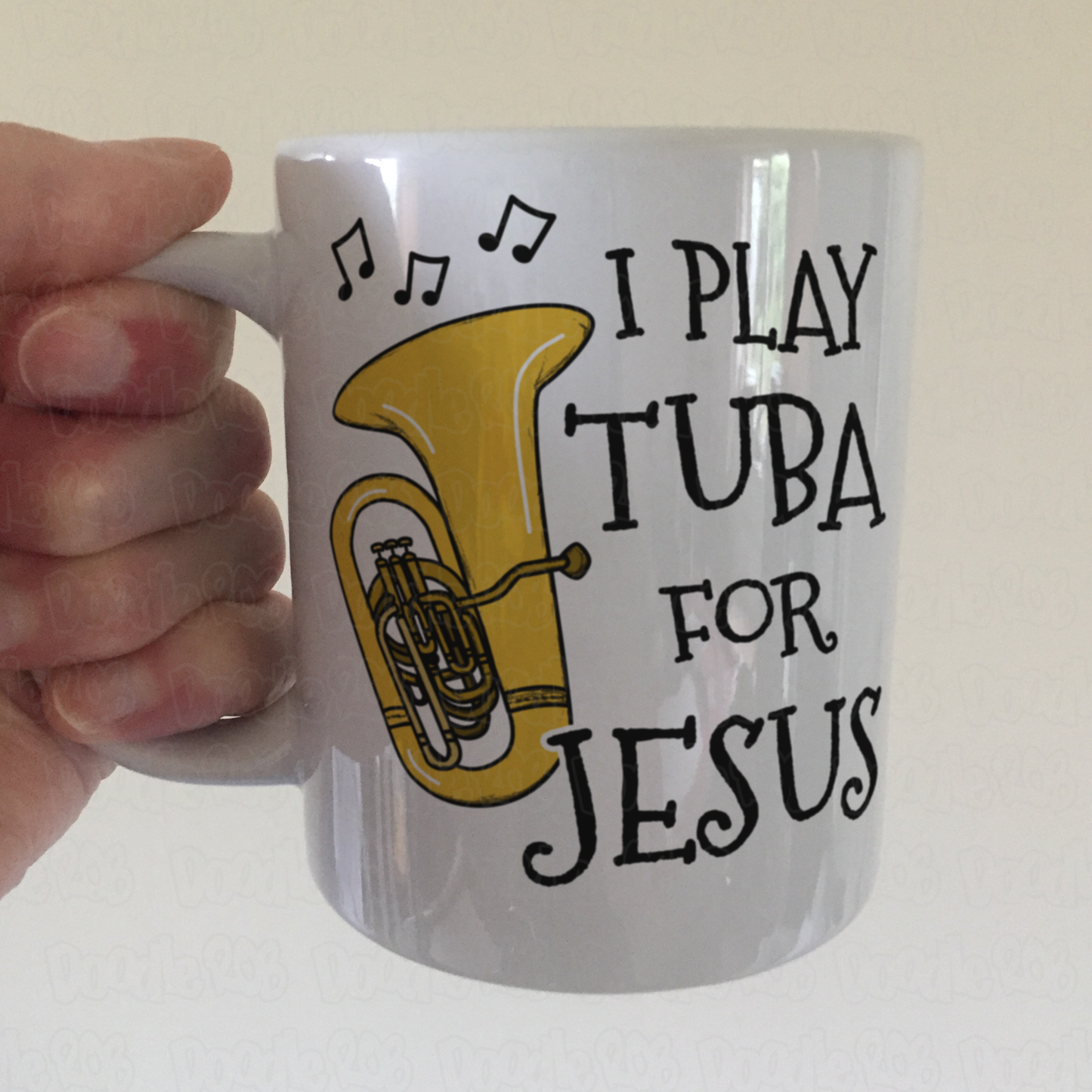 Christian Tuba Mug - I Play Tuba For Jesus - Church Tuba Player Gift