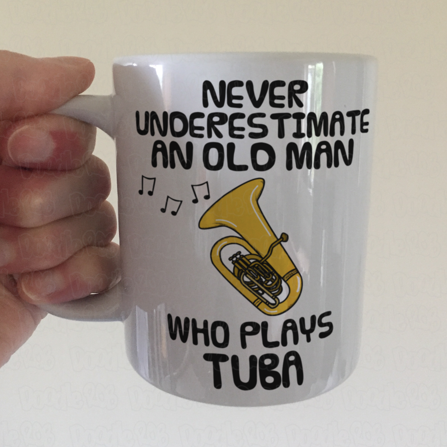 Funny Tuba Mug -  Never Underestimate An Old Man Who Plays Tuba - Tubaist Brass Musician Gift For Him