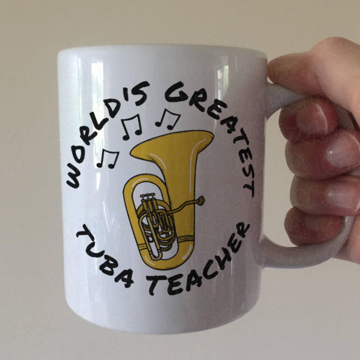 Tuba Teacher Mug - World's Greatest Tuba Teacher - Brass Teacher Gift