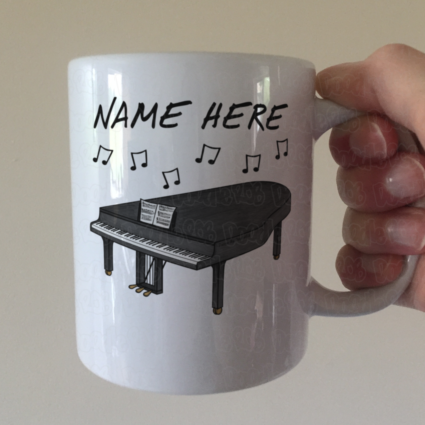 Grand Piano Personalised Mug - Custom Gift For Pianist - Piano Teacher Mug