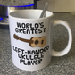Left Handed Ukulele Mug (Natural) - World's Greatest Left-Handed Ukulele Player - Funny Gift For Uke Player