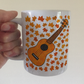 Autumn Ukulele Mug (Leaves) - Uke Player Gift - Musician Gift For Fall or Thanksgiving