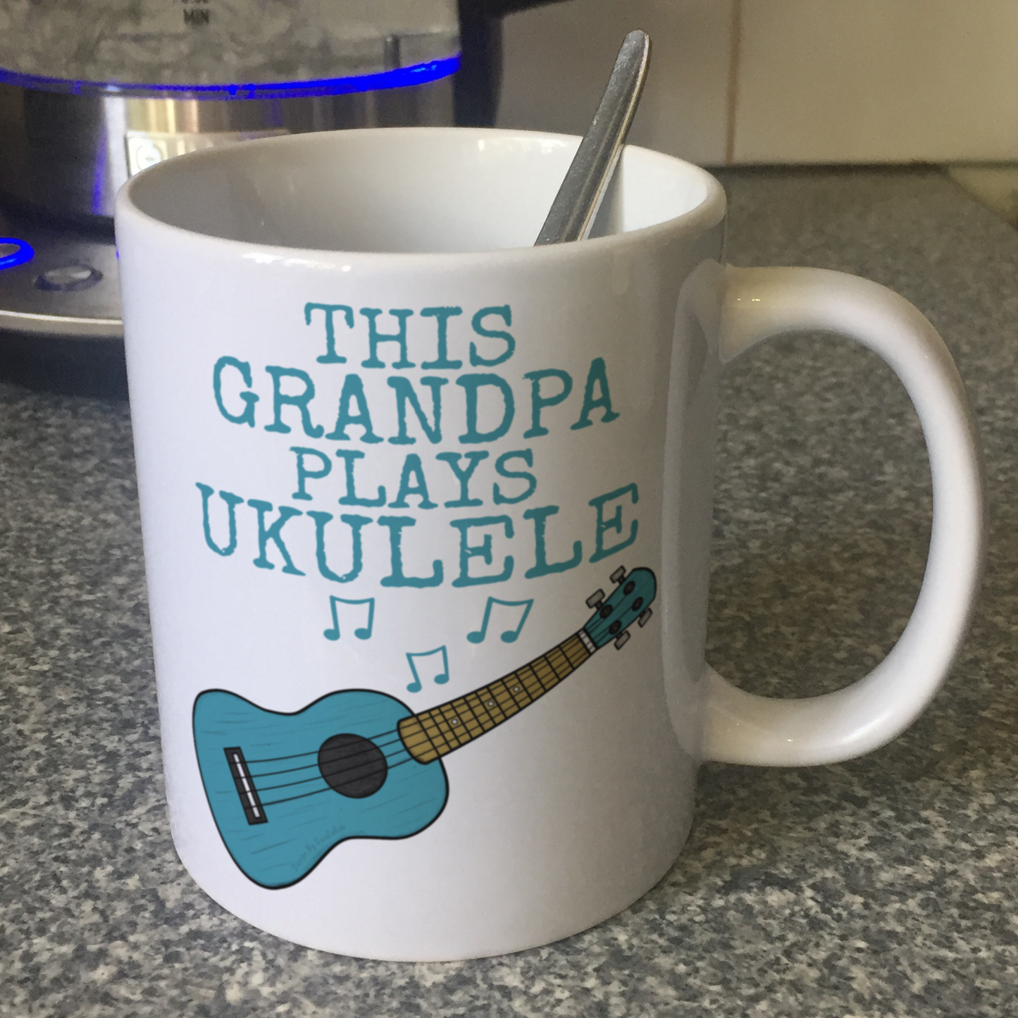 Ukulele Father's Day Mug - This Grandpa Plays Ukulele - Uke Player Musician Gift