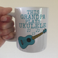 Ukulele Father's Day Mug - This Grandpa Plays Ukulele - Uke Player Musician Gift