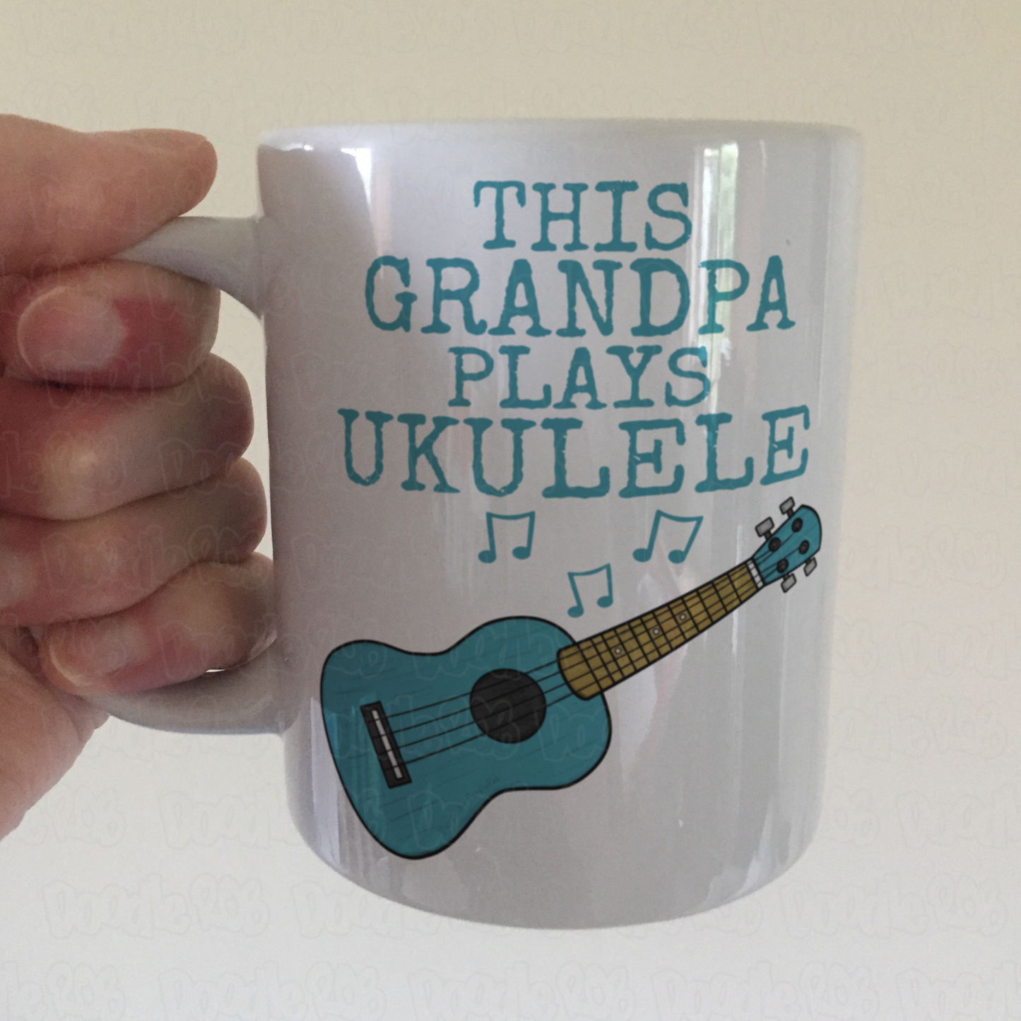 Ukulele Father's Day Mug - This Grandpa Plays Ukulele - Uke Player Musician Gift