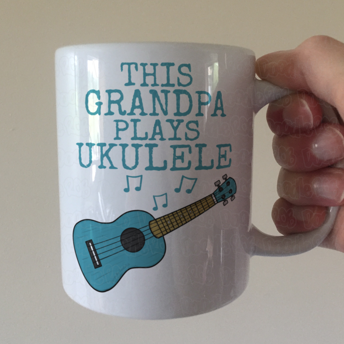 Ukulele Father's Day Mug - This Grandpa Plays Ukulele - Uke Player Musician Gift