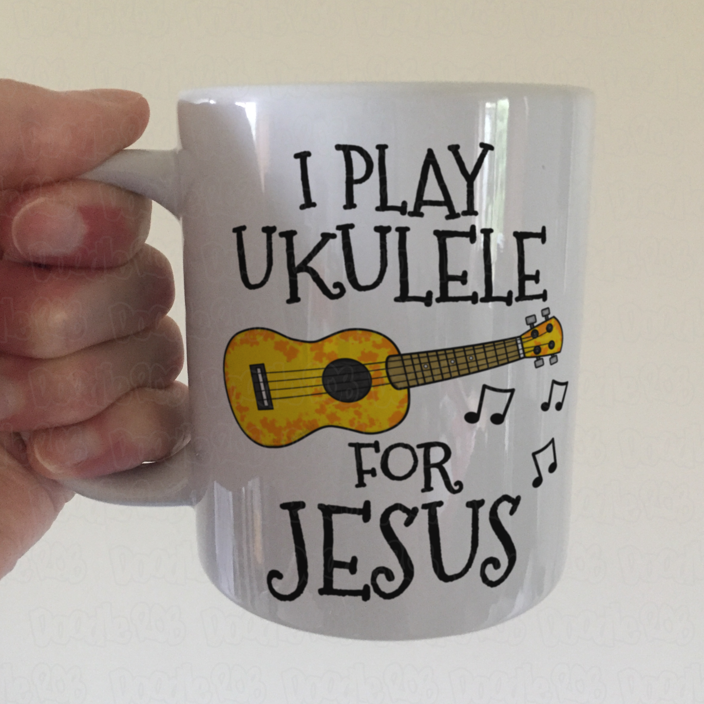 Christian Ukulele Mug - I Play Ukulele For Jesus - Church Ukulele Player