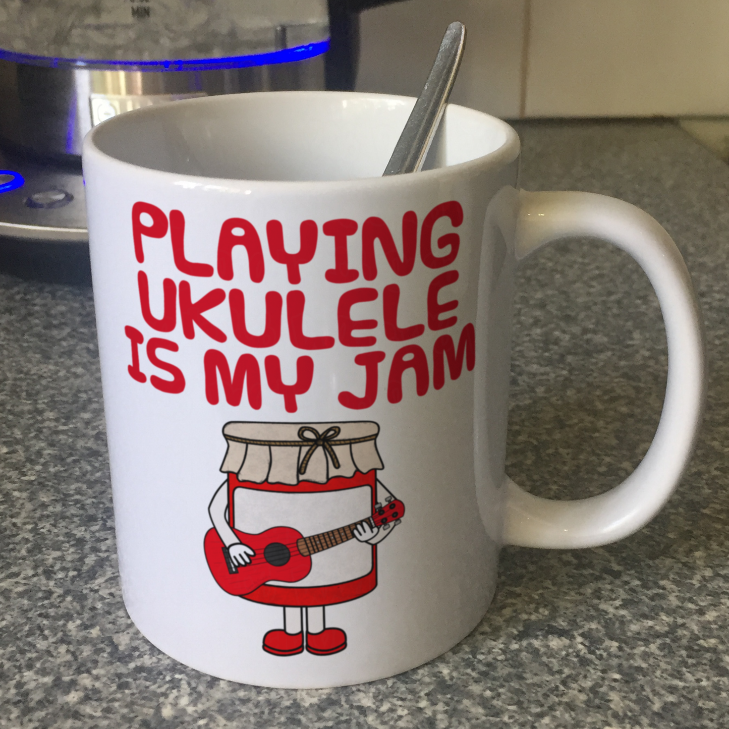 Funny Ukulele Mug - Playing Ukulele Is My Jam - Funny Gift For Ukulelist - Music Teacher Gift