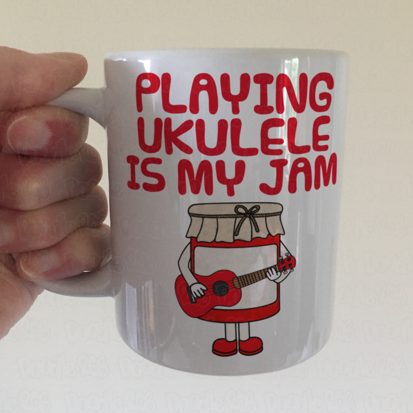 Funny Ukulele Mug - Playing Ukulele Is My Jam - Funny Gift For Ukulelist - Music Teacher Gift