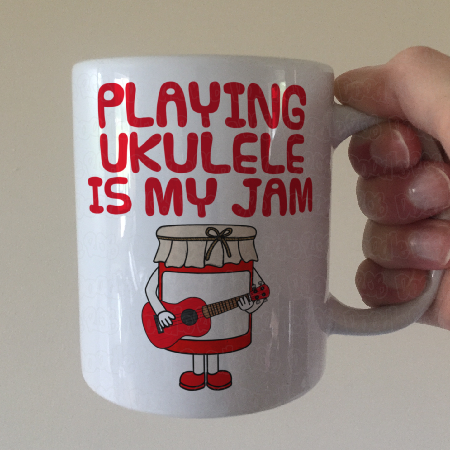 Funny Ukulele Mug - Playing Ukulele Is My Jam - Funny Gift For Ukulelist - Music Teacher Gift