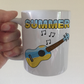 Ukulele Summer Mug - Uke Player Gift - Summer Musician Mug - Gift For Beach Lover