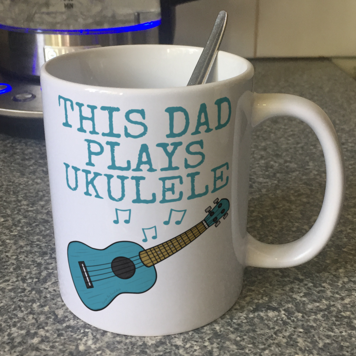 Ukulele Father's Day Mug - This Dad Plays Ukulele - Uke Player Musician Gift