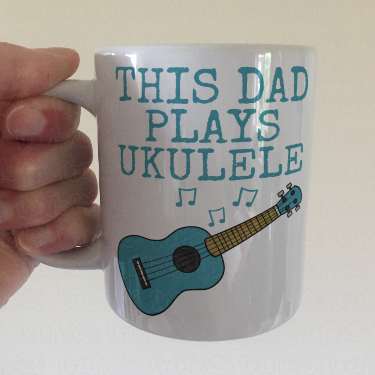 Ukulele Father's Day Mug - This Dad Plays Ukulele - Uke Player Musician Gift