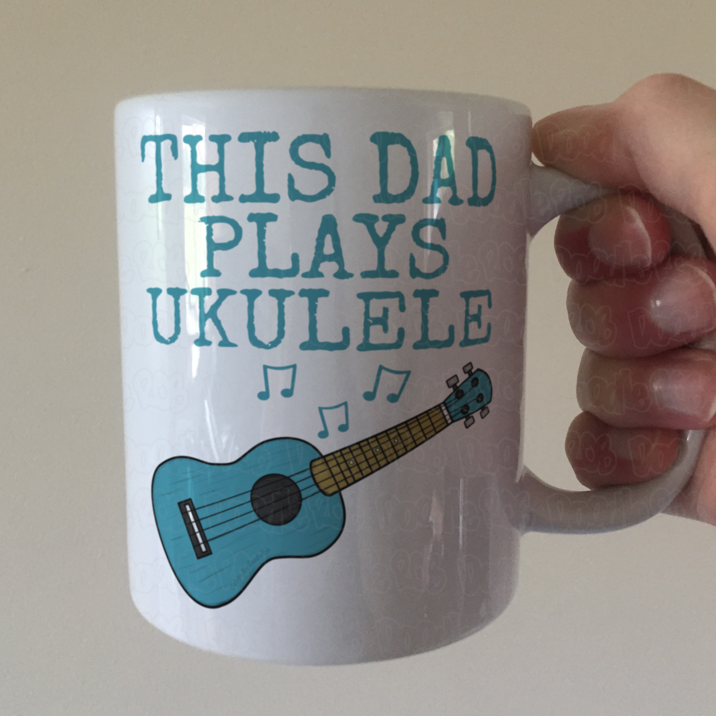Ukulele Father's Day Mug - This Dad Plays Ukulele - Uke Player Musician Gift