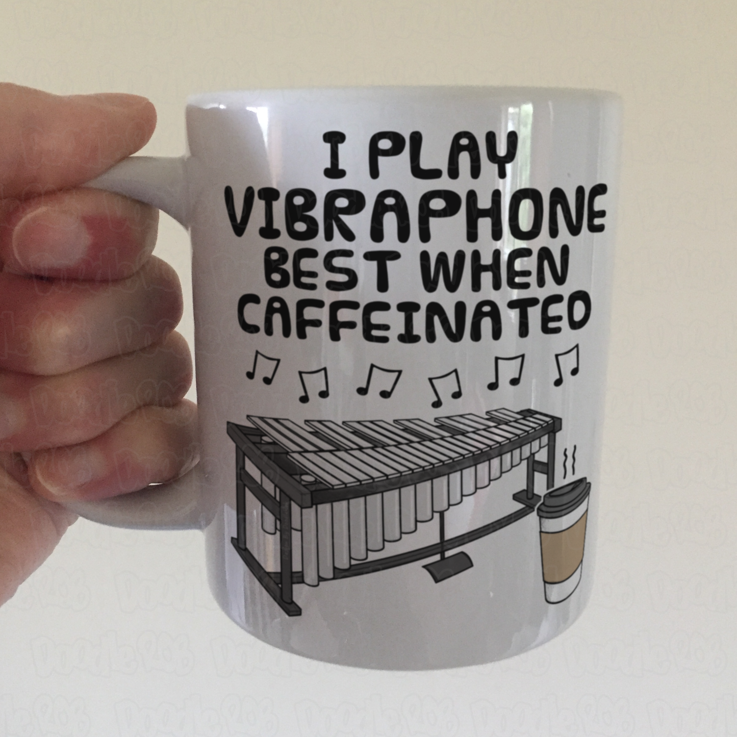 Vibraphone Coffee Mug - I Play Vibraphone Best When Caffeinated - Percussionist Musician Gift