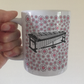 Vibraphone Floral Mug (Pink Flowers) - Female Percussionist - Musician Gift For Girl