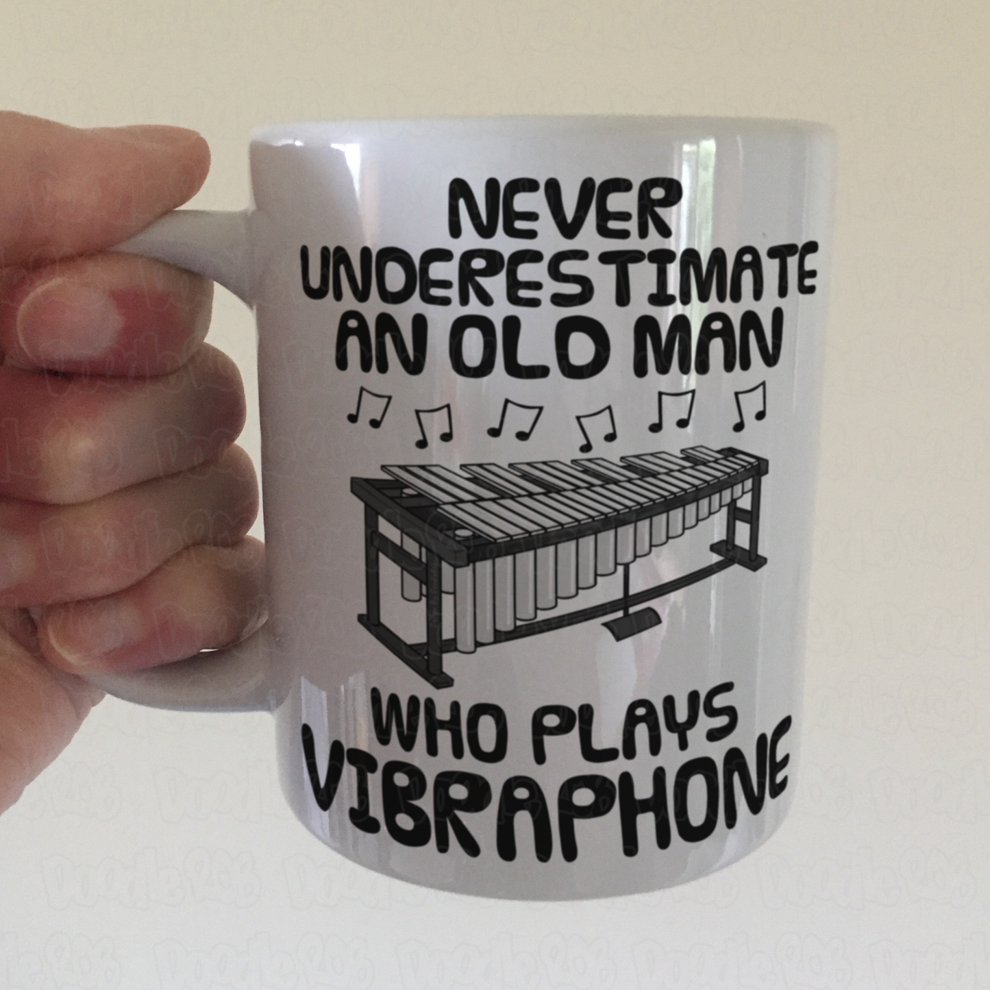 Funny Vibraphone Mug - Never Underestimate An Old Man Who Plays Vibraphone - Percussionist Musician Gift For Him
