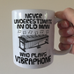 Funny Vibraphone Mug - Never Underestimate An Old Man Who Plays Vibraphone - Percussionist Musician Gift For Him