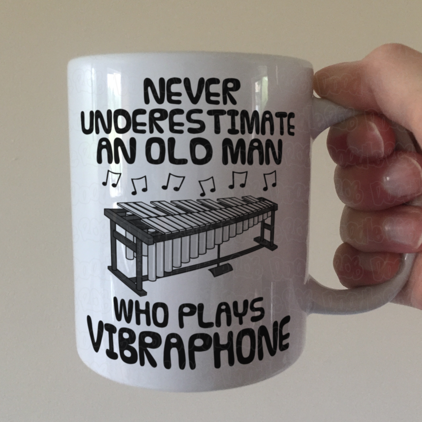 Funny Vibraphone Mug - Never Underestimate An Old Man Who Plays Vibraphone - Percussionist Musician Gift For Him