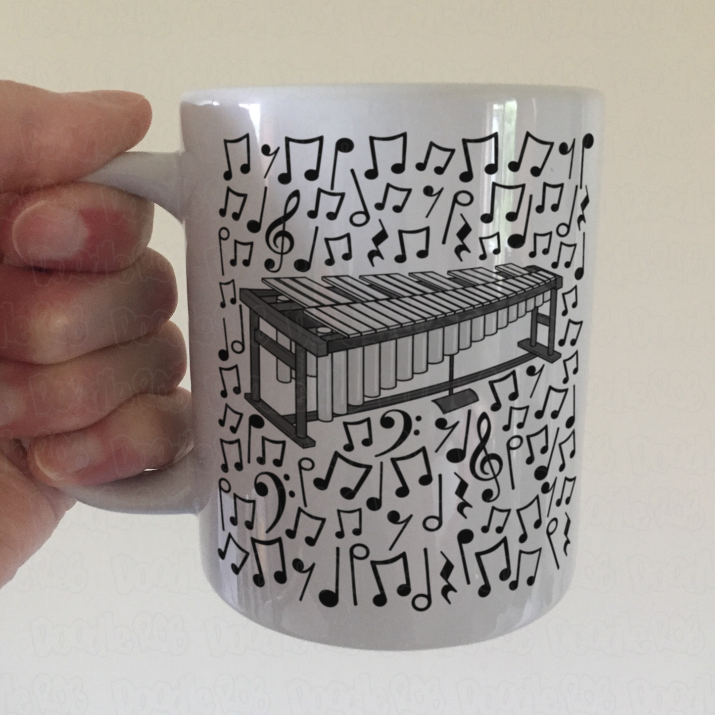Vibraphone Musical Notes Mug - Gift For Percussionist - Percussion Teacher Mug - Orchestral Musician Gift