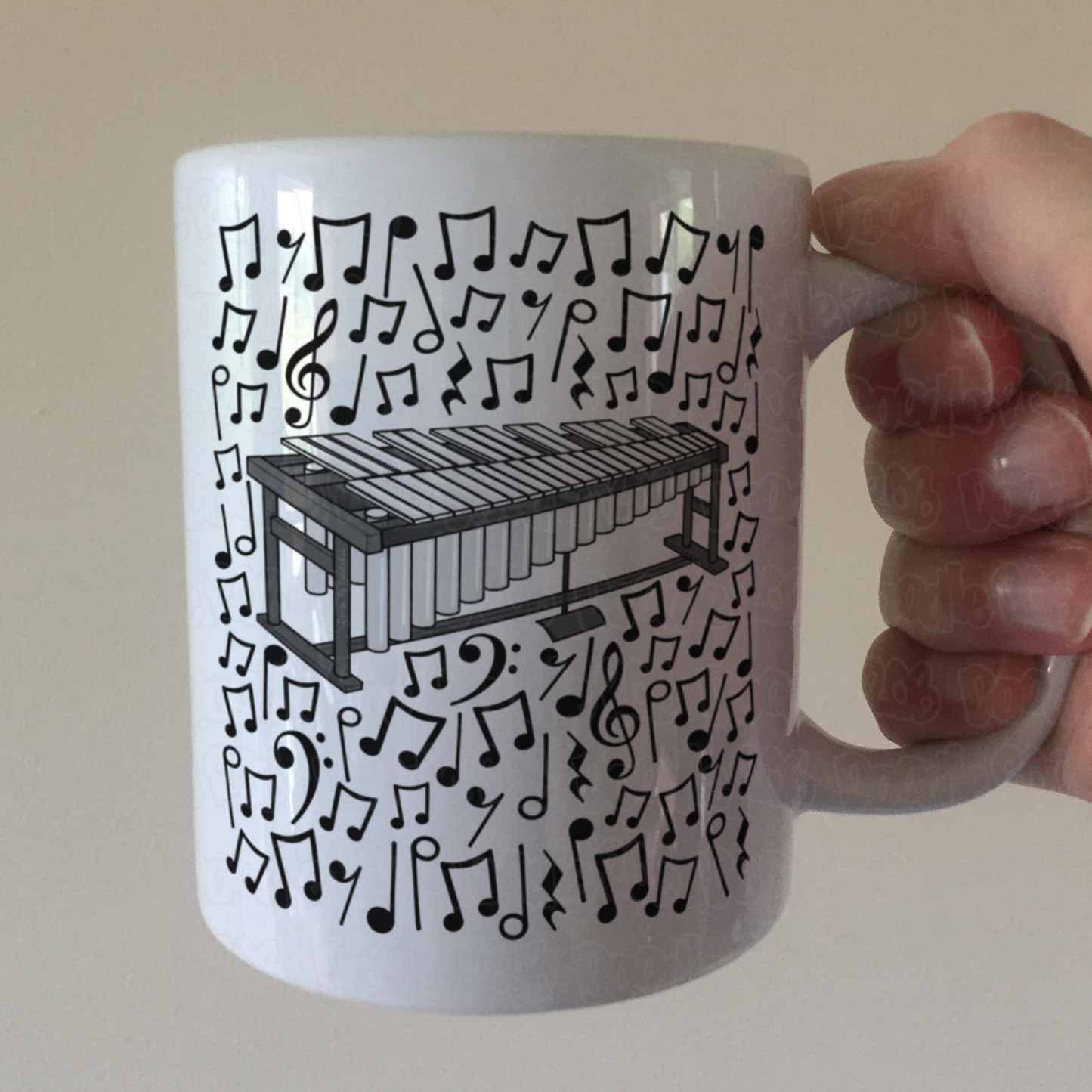 Vibraphone Musical Notes Mug - Gift For Percussionist - Percussion Teacher Mug - Orchestral Musician Gift