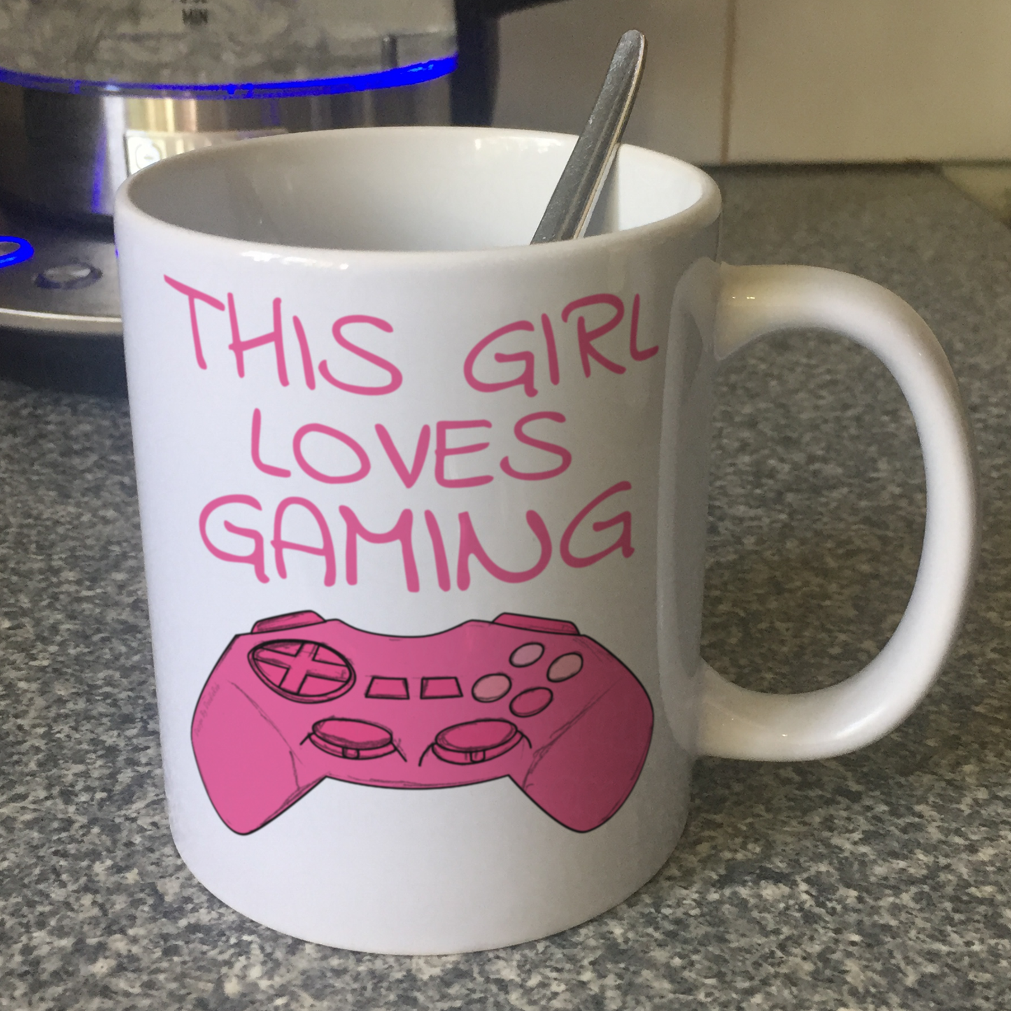 Female Video Gamer Mug - This Girl Loves Gaming - Video Gaming Gift For Her