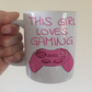 Female Video Gamer Mug - This Girl Loves Gaming - Video Gaming Gift For Her