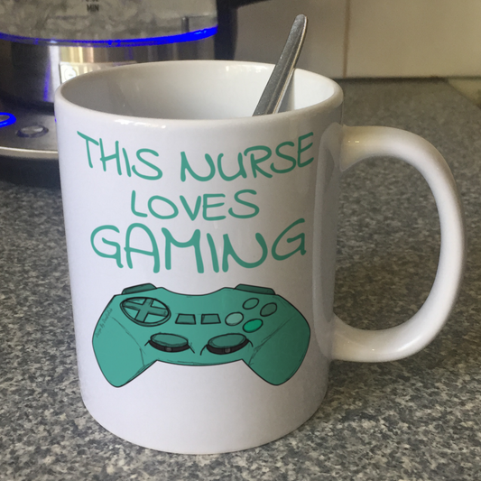 Nurse Gamer Mug - This Nurse Loves Gaming - Video Gamer Gift For Nurse