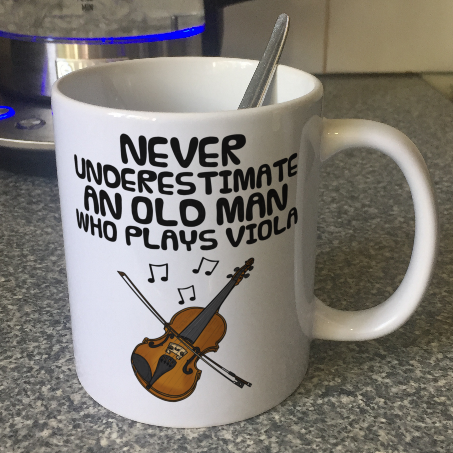 Funny Viola Mug -  Never Underestimate An Old Man Who Plays Viola - Violist Musician Gift For Him