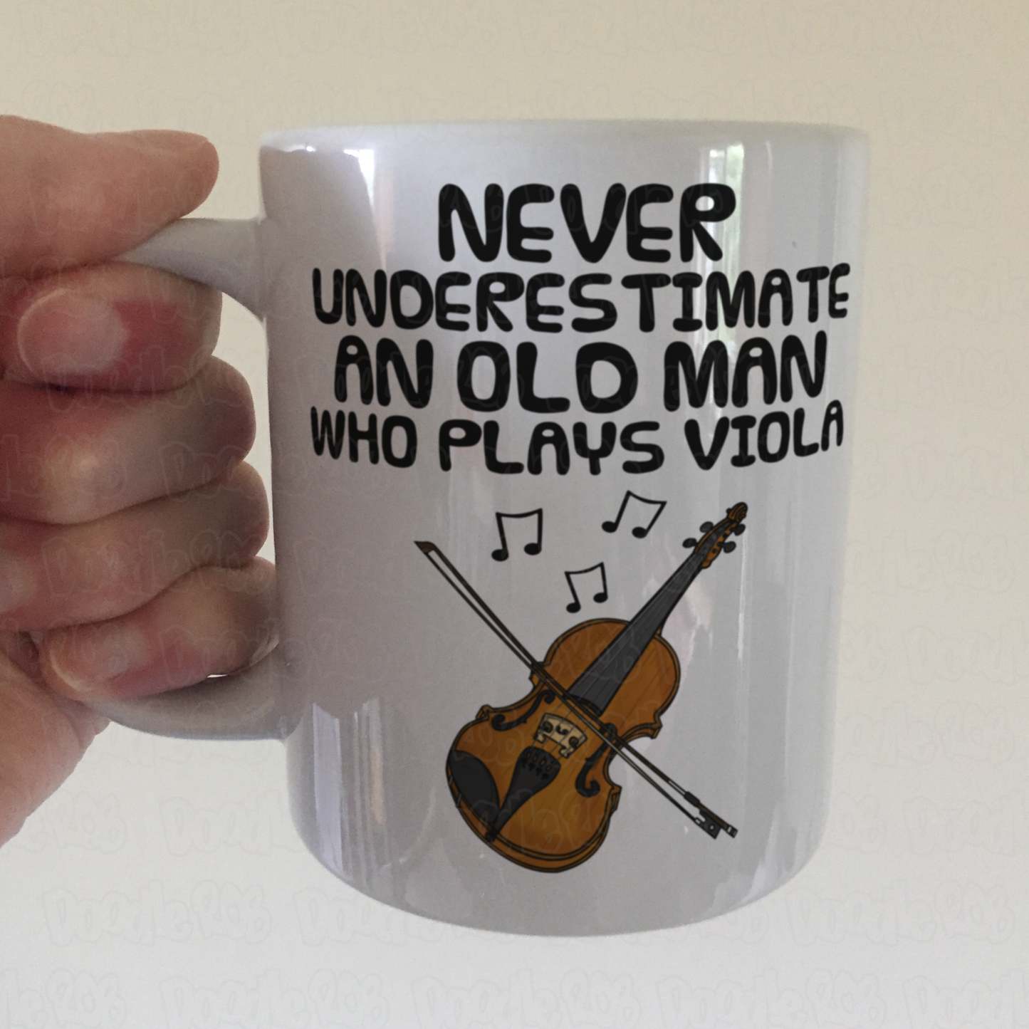 Funny Viola Mug -  Never Underestimate An Old Man Who Plays Viola - Violist Musician Gift For Him