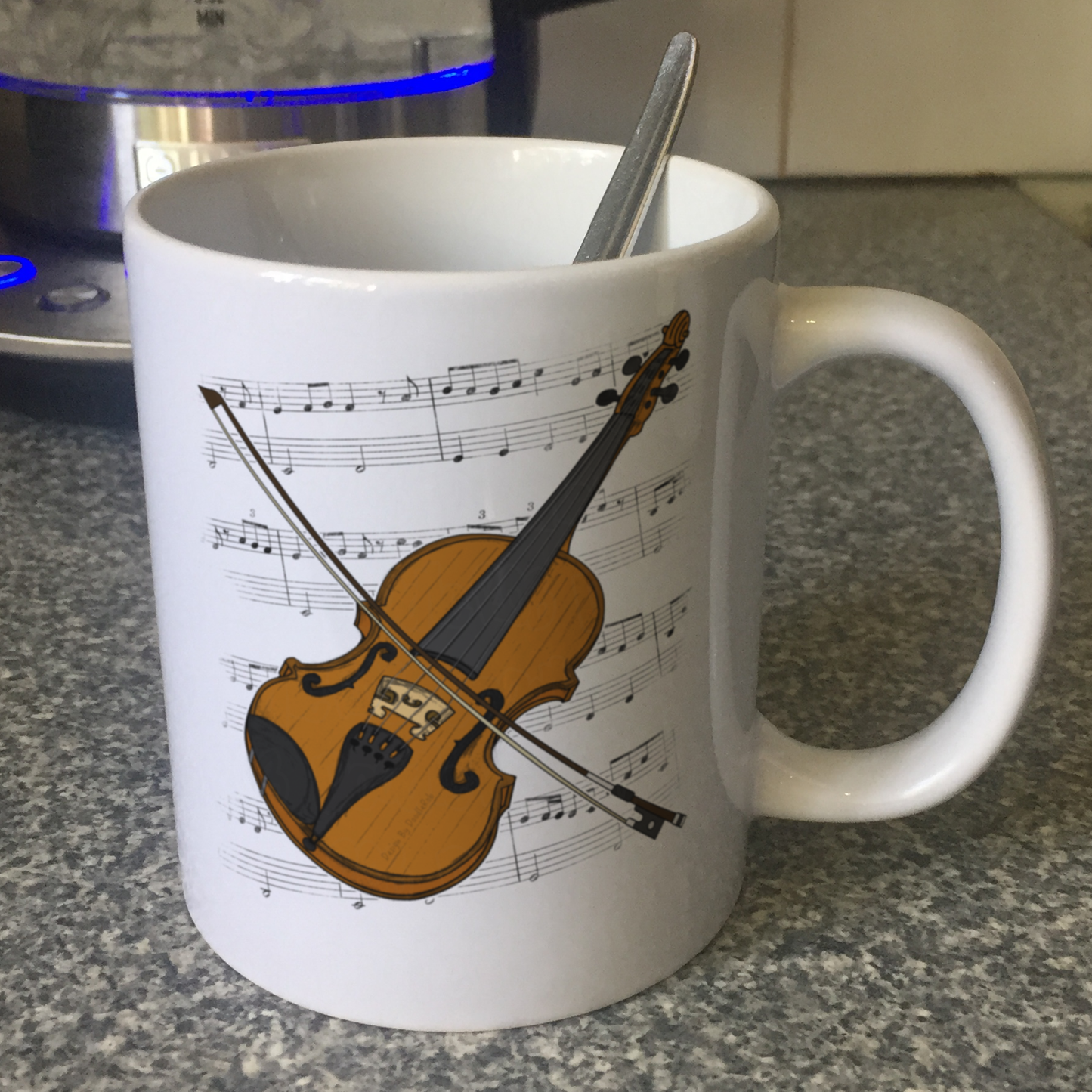 Violin Music Notation Mug (Colour) - Violinist Mug - String Teacher Gift