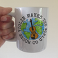 Violin Mug - Violin Makes The World Go Round - Gift For Violinist - String Teacher Gift