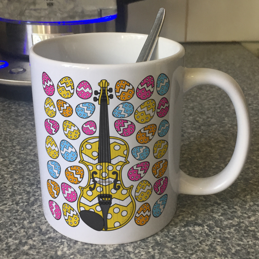 Easter Violin Mug - Violinist Mug - Easter Musician Gift