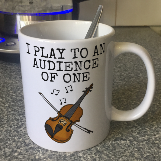 Worship Violin Mug - I Play To An Audience Of One - Church Violinist Gift