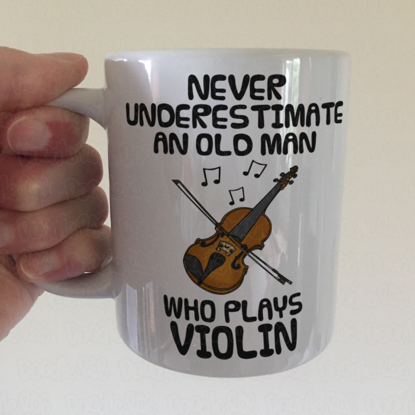 Funny Violin Mug - Never Underestimate An Old Man Who Plays Violin - Violinist Musician Gift For Him
