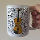 Violin Musical Notes Mug - Violinist Mug - String Musician Orchestra Gift