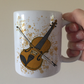 Violin Paint Splatter Mug - Gift For Violinist - String Musician Mug