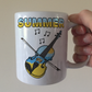 Violin Summer Mug - Violinist Mug - String Teacher Gift - Summer Musician Mug