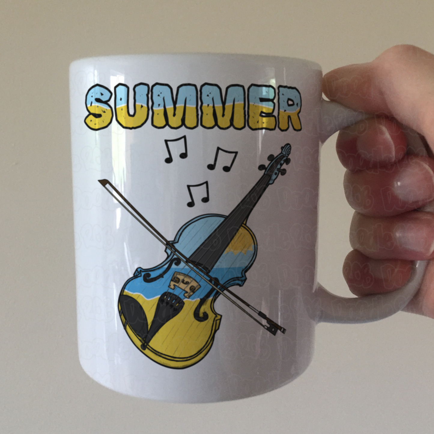 Violin Summer Mug - Violinist Mug - String Teacher Gift - Summer Musician Mug