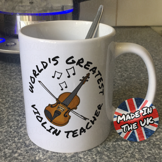 Violin Teacher Mug - World's Greatest Violin Teacher - String Teacher Gift