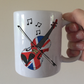 UK Flag Violin Mug - Violinist Gift - Union Jack Violin Mug - British Musician Gift