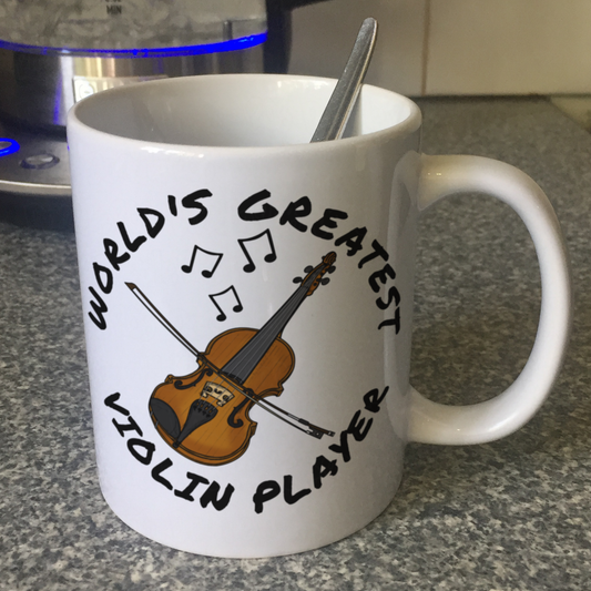 Violinist Mug - World's Greatest Violin Player - String Teacher Gift