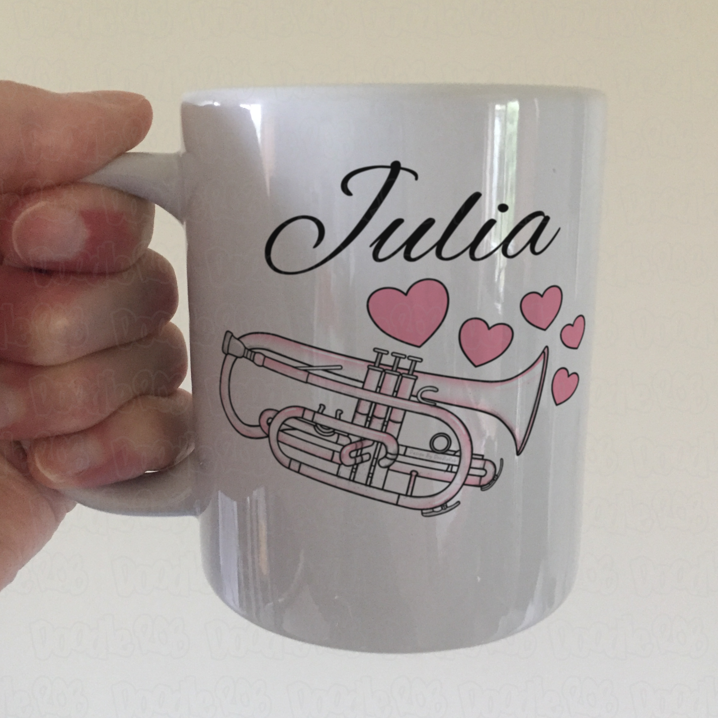 Cornet Personalised Wedding Mug - Custom Gift For Cornetist