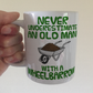 Funny Gardener Mug - Never Underestimate An Old Man With A Wheelbarrow - Gardening Gift For Him