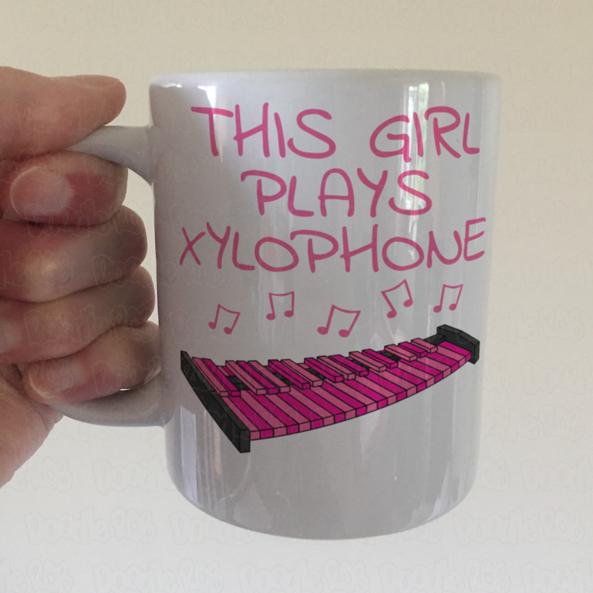 Girl's Xylophone Mug - This Girl Plays Xylophone - Female Xylophonist Gift - Percussionist Gift For Her