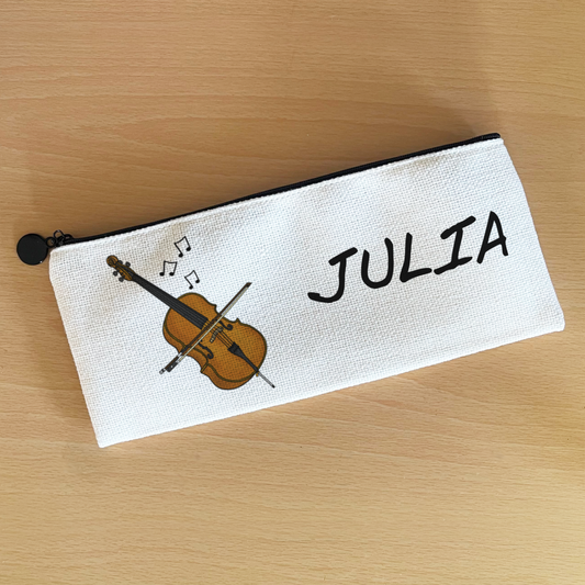 Cello Personalised Pencil Case - Custom Gift For Cellist - Back To School Gift For Musician
