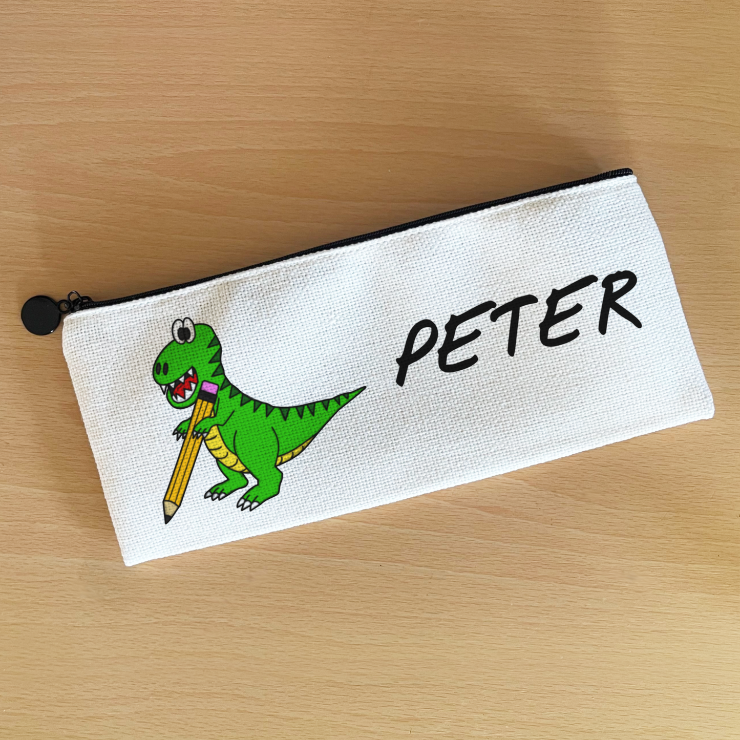 Dinosaur Personalised Pencil Case - Custom Back To School Gift - Funny T-Rex Pencil Case